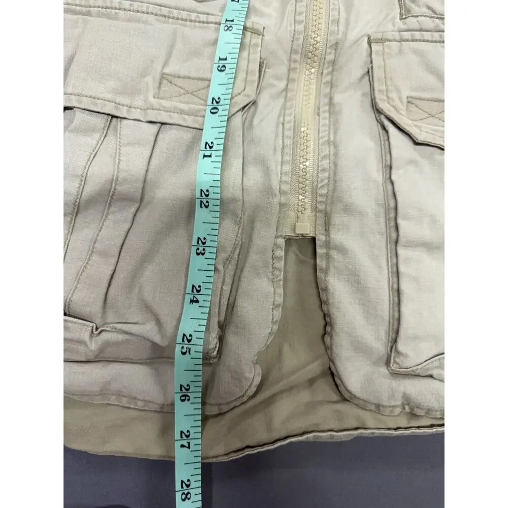 Cabela's Men's MD Regular Fishing Vest Khaki Cotton Multi Pocket Utility